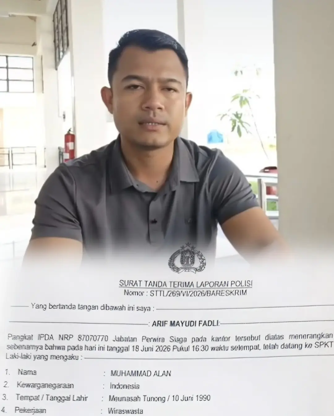 Terkait Laporan Alan, Dari Medan Hingga Jakarta, Penyidik Mabes Polri Sudah Kantongi CCTV Tempat MS Bermalam